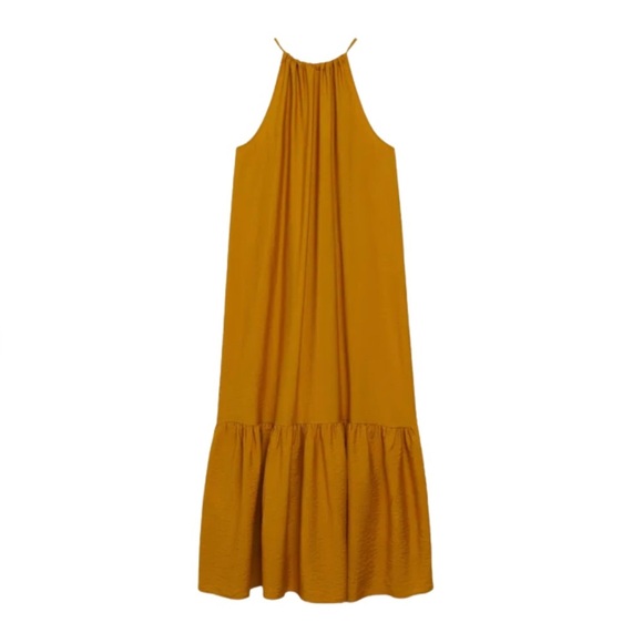 Mango Flowy Ruffled Halter Dress - Picture 3 of 4